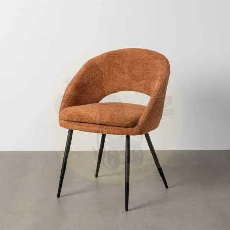 Silla calabaza tapizada en tejido poliéster estructura metálica patas hierro negro cojín desenfundable 58x60x80cm - Ixia - 615396IX - foto-secundaria-10