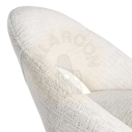 Taburete tapizado crema en tejido 100% poliéster con cojín desenfundable y patas hierro negro 53x48x100cm - Ixia - 615398IX - foto-secundaria-6