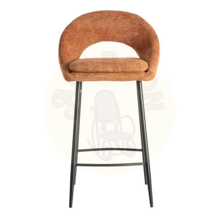 Taburete calabaza tapizado en tejido con patas de metal y cojín desenfundable 53x48x100cm - Ixia - 615399IX - foto-secundaria-1