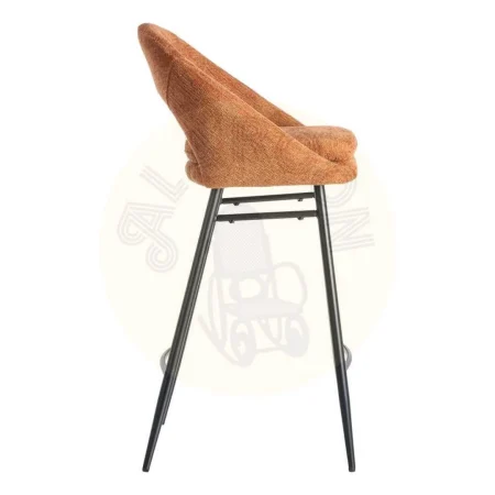 Taburete calabaza tapizado en tejido con patas de metal y cojín desenfundable 53x48x100cm - Ixia - 615399IX - foto-secundaria-2