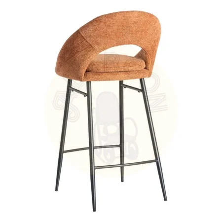 Taburete calabaza tapizado en tejido con patas de metal y cojín desenfundable 53x48x100cm - Ixia - 615399IX - foto-secundaria-3