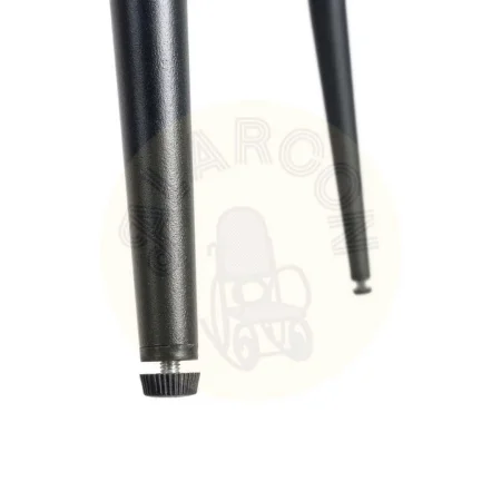 Taburete salmón tapizado en tejido con estructura metálica patas de hierro negro cojín desenfundable 53x48x100cm - Ixia - 615400IX - foto-secundaria-9