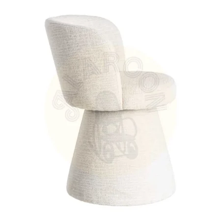 Silla tapizada crema en DM y tejido 100% poliéster retorno automático 55x50x77cm - Ixia - 615401IX - foto-secundaria-2