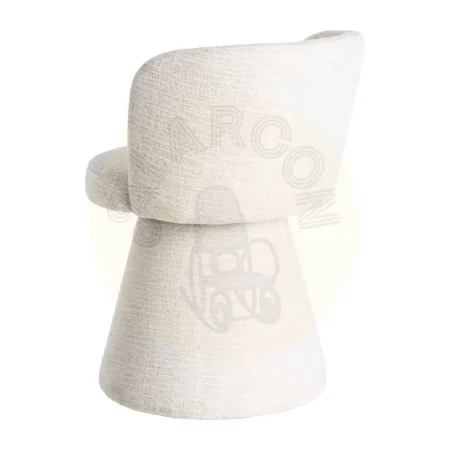 Silla tapizada crema en DM y tejido 100% poliéster retorno automático 55x50x77cm - Ixia - 615401IX - foto-secundaria-3