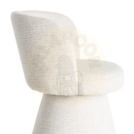 Silla tapizada crema en DM y tejido 100% poliéster retorno automático 55x50x77cm - Ixia - 615401IX - foto-secundaria-6