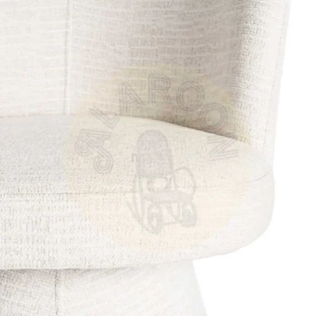Silla tapizada crema en DM y tejido 100% poliéster retorno automático 55x50x77cm - Ixia - 615401IX - foto-secundaria-7