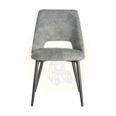 Silla jaspeada verde en tejido con patas de metal 50x57x81cm - Ixia - 615410IX - foto-secundaria-1
