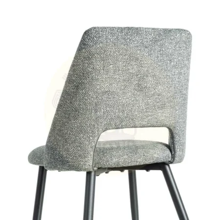 Silla jaspeada verde en tejido con patas de metal 50x57x81cm - Ixia - 615410IX - foto-secundaria-4