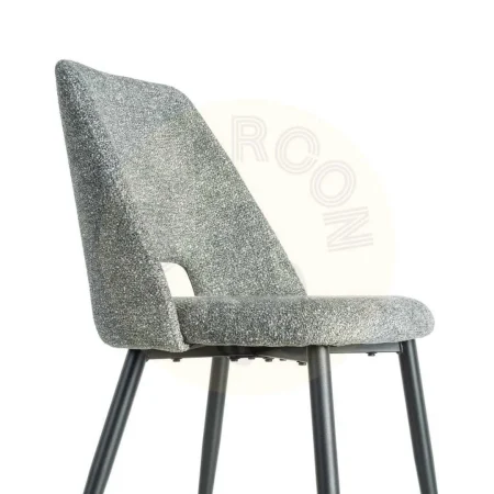 Silla jaspeada verde en tejido con patas de metal 50x57x81cm - Ixia - 615410IX - foto-secundaria-5