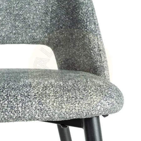 Silla jaspeada verde en tejido con patas de metal 50x57x81cm - Ixia - 615410IX - foto-secundaria-7