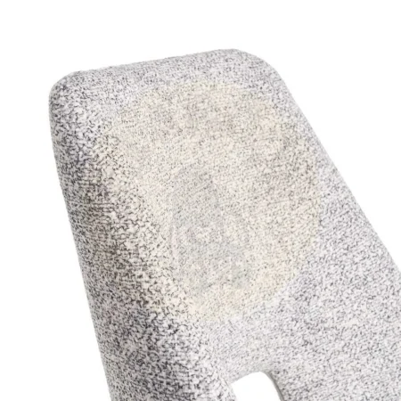 Silla jaspeada gris y blanco en tejido 100% poliéster con patas de hierro 50x57x81cm - Ixia - 615411IX - foto-secundaria-6