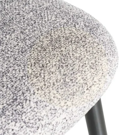 Silla jaspeada gris y blanco en tejido 100% poliéster con patas de hierro 50x57x81cm - Ixia - 615411IX - foto-secundaria-9
