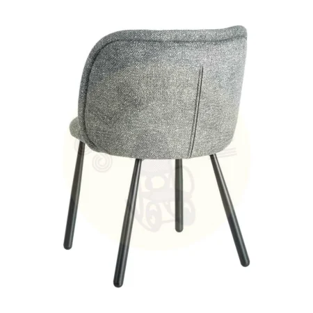 Silla jaspeada verde tapizada en poliéster con patas metálicas 56x56x78cm - Ixia - 615414IX - foto-secundaria-3