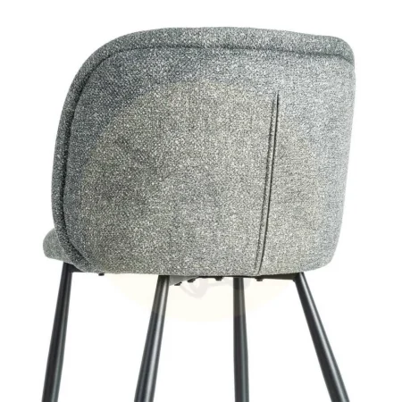 Silla jaspeada verde tapizada en poliéster con patas metálicas 56x56x78cm - Ixia - 615414IX - foto-secundaria-4