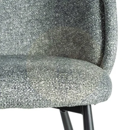 Silla jaspeada verde tapizada en poliéster con patas metálicas 56x56x78cm - Ixia - 615414IX - foto-secundaria-7