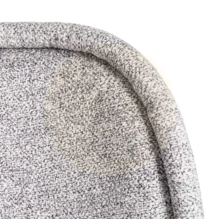 Silla jaspeada de tejido gris y blanco 100% poliéster con patas de hierro 56x56x78cm - Ixia - 615415IX - foto-secundaria-8