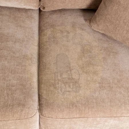Sofá 2 plazas tapizado en tejido 100% poliéster color taupe con estructura en madera conglomerada y patas de madera de caucho 165x96x86cm - Ixia - 615446IX - foto-secundaria-5