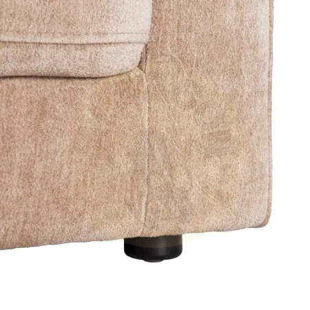 Sofá 2 plazas tapizado en tejido 100% poliéster color taupe con estructura en madera conglomerada y patas de madera de caucho 165x96x86cm - Ixia - 615446IX - foto-secundaria-6