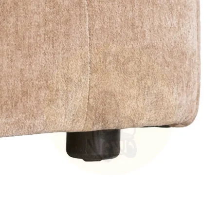 Sofá 3 plazas tapizado en tejido taupe con estructura en madera conglomerada cojines desenfundables y patas de madera 210x96x86cm - Ixia - 615447IX - foto-secundaria-6