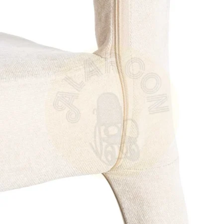 Silla apilable crema en tejido con estructura de metal 47x61x84cm - Ixia - 615452IX - foto-secundaria-5