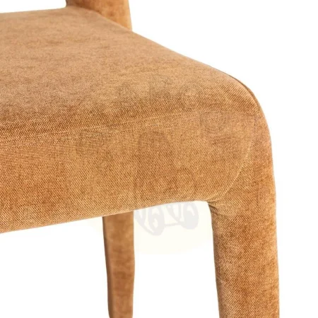 Silla apilable en tejido marrón con estructura metálica 47x61x84cm - Ixia - 615454IX - foto-secundaria-7