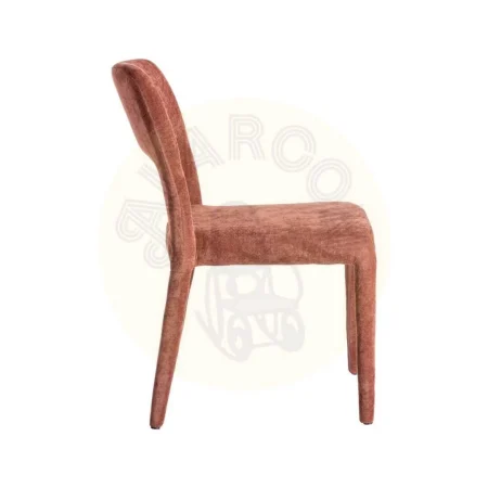 Silla apilable en tejido burdeos con estructura metálica 47x61x84cm - Ixia - 615455IX - foto-secundaria-2