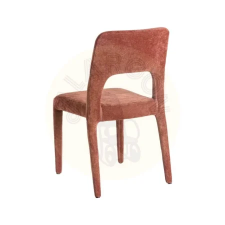 Silla apilable en tejido burdeos con estructura metálica 47x61x84cm - Ixia - 615455IX - foto-secundaria-3