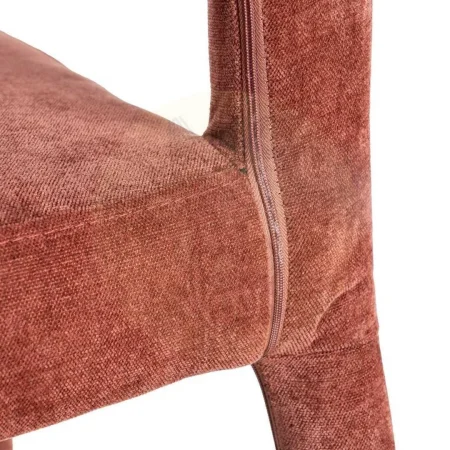 Silla apilable en tejido burdeos con estructura metálica 47x61x84cm - Ixia - 615455IX - foto-secundaria-5