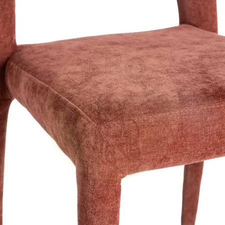 Silla apilable en tejido burdeos con estructura metálica 47x61x84cm - Ixia - 615455IX - foto-secundaria-6