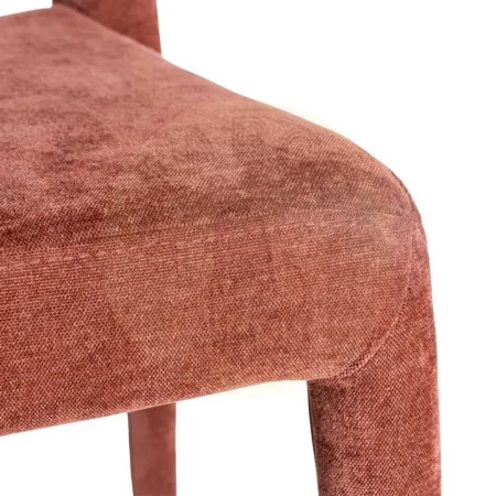 Silla apilable en tejido burdeos con estructura metálica 47x61x84cm - Ixia - 615455IX - foto-secundaria-7