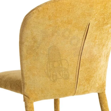 Silla apilable tapizada en tejido mostaza con estructura metálica 50x61x82cm - Ixia - 615458IX - foto-secundaria-4