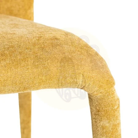 Silla apilable tapizada en tejido mostaza con estructura metálica 50x61x82cm - Ixia - 615458IX - foto-secundaria-5