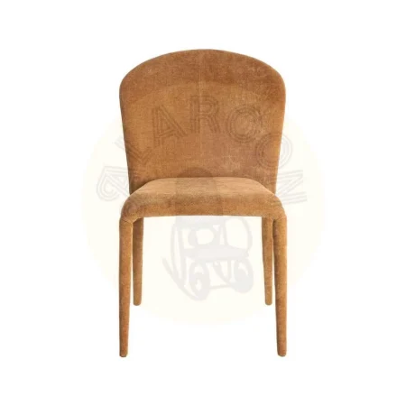 Silla apilable en tejido marrón con estructura metálica para salón 50x61x82cm - Ixia - 615459IX - foto-secundaria-1