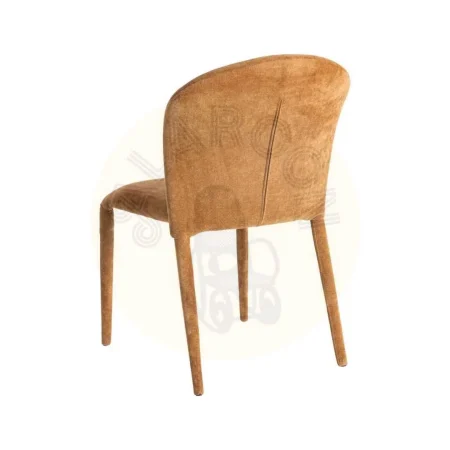 Silla apilable en tejido marrón con estructura metálica para salón 50x61x82cm - Ixia - 615459IX - foto-secundaria-3
