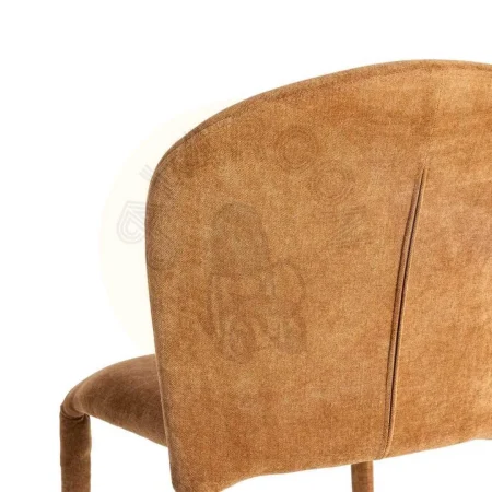 Silla apilable en tejido marrón con estructura metálica para salón 50x61x82cm - Ixia - 615459IX - foto-secundaria-4