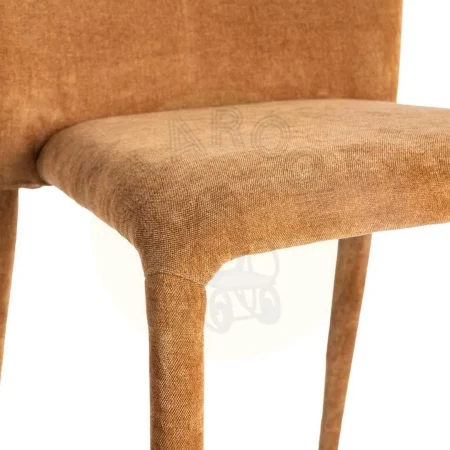 Silla apilable en tejido marrón con estructura metálica para salón 50x61x82cm - Ixia - 615459IX - foto-secundaria-5