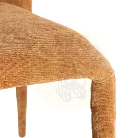 Silla apilable en tejido marrón con estructura metálica para salón 50x61x82cm - Ixia - 615459IX - foto-secundaria-6