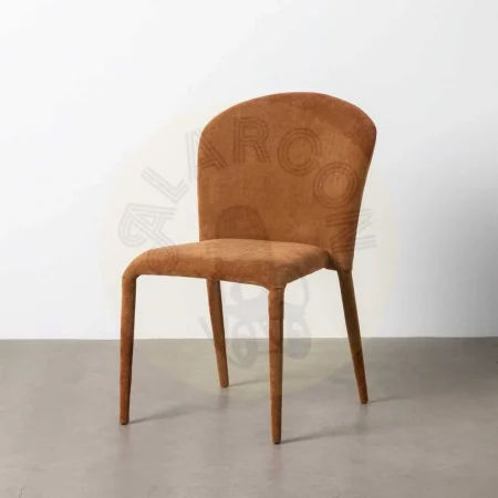Silla apilable en tejido marrón con estructura metálica para salón 50x61x82cm - Ixia - 615459IX - foto-secundaria-9