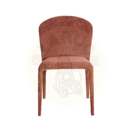 Silla apilable en tejido burdeos para salón 50x61x82cm - Ixia - 615460IX - foto-secundaria-1