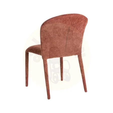 Silla apilable en tejido burdeos para salón 50x61x82cm - Ixia - 615460IX - foto-secundaria-2