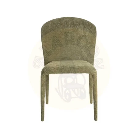 Silla apilable tapizada en tejido verde para salón 50x61x82cm - Ixia - 615461IX - foto-secundaria-1
