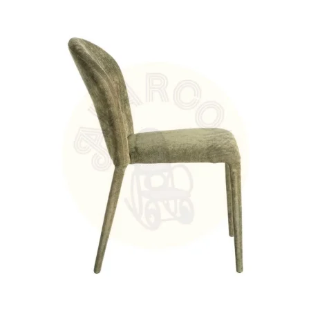 Silla apilable tapizada en tejido verde para salón 50x61x82cm - Ixia - 615461IX - foto-secundaria-2