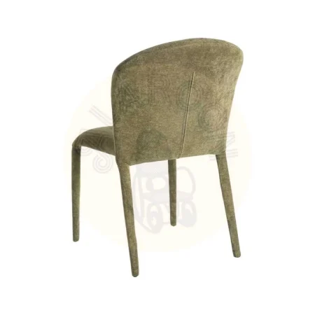 Silla apilable tapizada en tejido verde para salón 50x61x82cm - Ixia - 615461IX - foto-secundaria-3