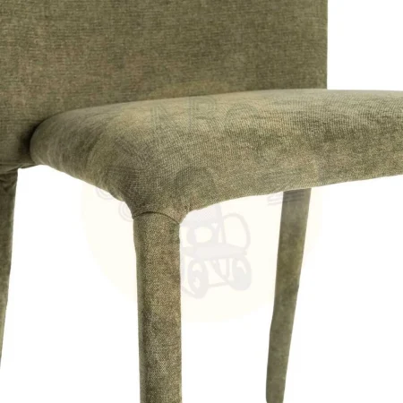 Silla apilable tapizada en tejido verde para salón 50x61x82cm - Ixia - 615461IX - foto-secundaria-5