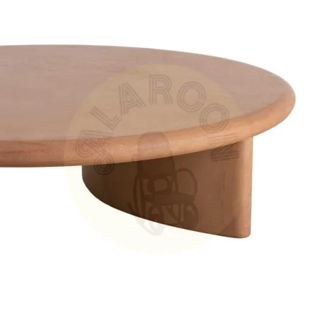 Mesa de centro teja en DM con acabado microcemento para salón 120x120x33cm - Ixia - 615463IX - foto-secundaria-1
