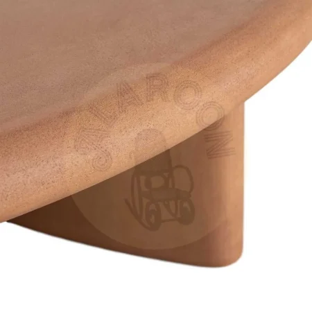 Mesa de centro teja en DM con acabado microcemento para salón 120x120x33cm - Ixia - 615463IX - foto-secundaria-2