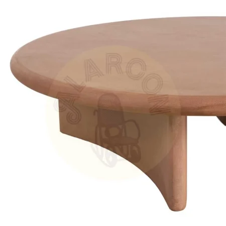 Mesa de centro teja en DM con acabado microcemento para salón 120x120x33cm - Ixia - 615463IX - foto-secundaria-3