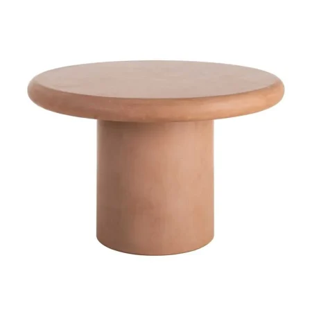 Mesa de comedor teja en DM con acabado en microcemento tablero 9cm 120x120x76cm - Ixia - 615466IX - foto-blanco