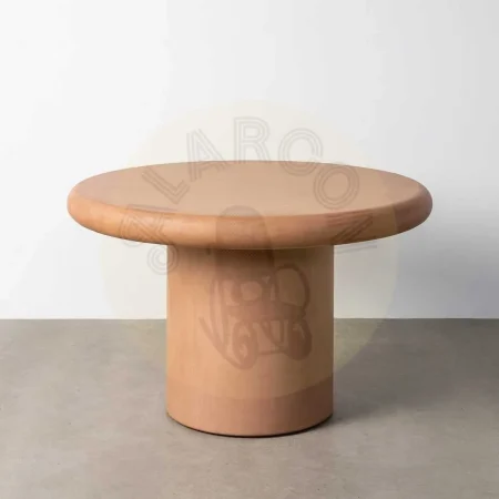 Mesa de comedor teja en DM con acabado en microcemento tablero 9cm 120x120x76cm - Ixia - 615466IX - foto-secundaria-11
