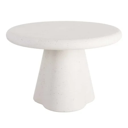 Mesa de comedor terrazo en DM con acabado microcemento 120x120x76cm - Ixia - 615467IX - foto-blanco